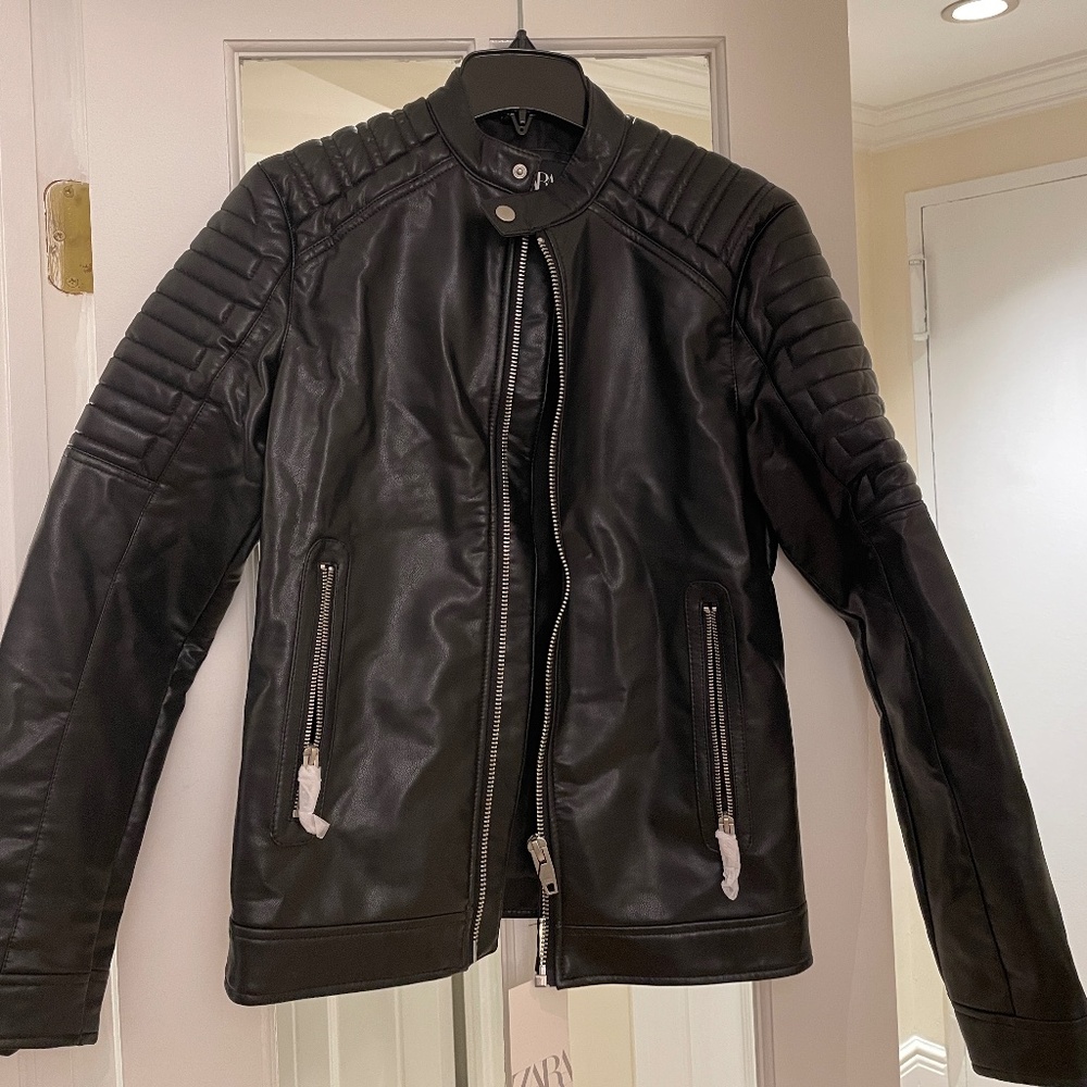 FAUX LEATHER BIKER JACKET BLACK - REF. 3427/301
